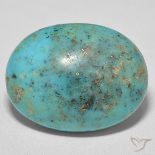 27.07ct Natürlicher Bläulich-grün Türkis, Oval, Lichtundurchlässig