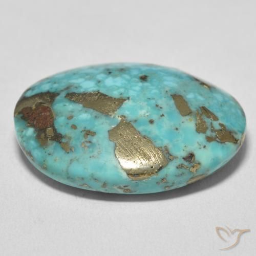 9,17 ctw natürlicher Mittelgrünes Blau Türkis, Oval, Lichtundurchlässig