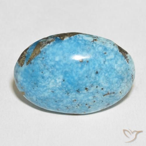 43.52ct Natürlicher grünlich-blau Türkis, Oval, Lichtundurchlässig