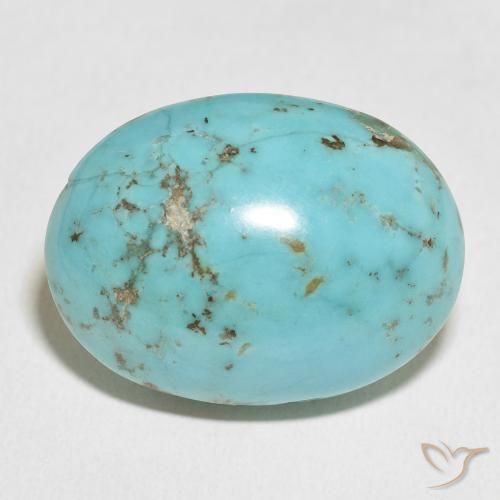 59.90ct Natürlicher Bläulich-grün Türkis, Oval, Lichtundurchlässig