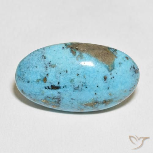 40.55ct Natürlicher grünlich-blau Türkis, Oval, Lichtundurchlässig