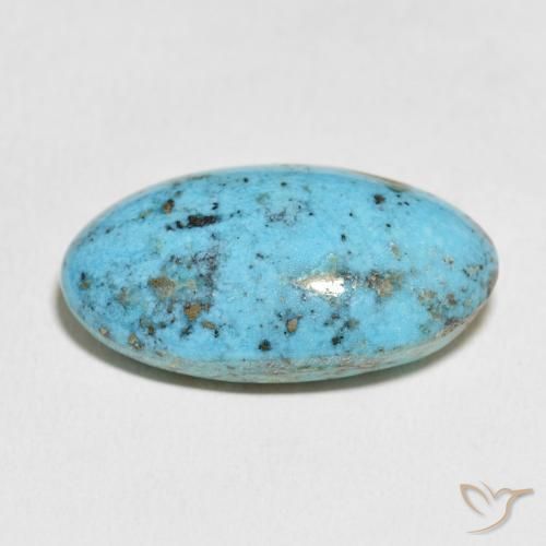 9,17 ctw natürlicher grünlich-blau Türkis, Oval, Lichtundurchlässig
