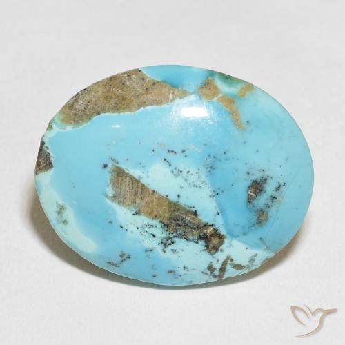45.84ct Natürlicher Helles Blaugrün Türkis, Oval, Lichtundurchlässig