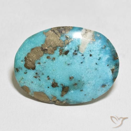 52.75ct Natürlicher grün-blau Türkis, Oval, Lichtundurchlässig
