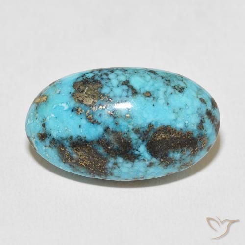 26.38ct Natürlicher Blau-grün Türkis, Oval, Lichtundurchlässig