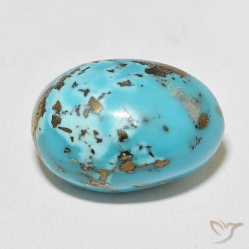 28.58ct Natürlicher grünlich-blau Türkis, Oval, Lichtundurchlässig