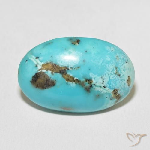 25.72ct Natürlicher Blaugrün Türkis, Oval, Lichtundurchlässig