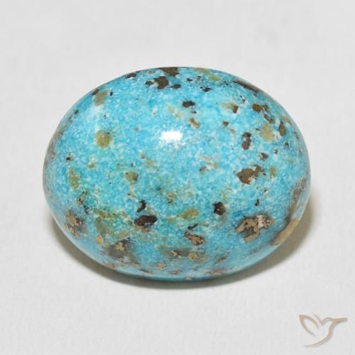 26.96ct Natürlicher Blau-grün Türkis, Oval, Lichtundurchlässig