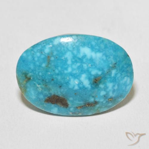 24.85ct Natürlicher Mittelblau Türkis, Oval, Lichtundurchlässig