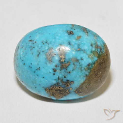 45.72ct Natürlicher grünlich-blau Türkis, Oval, Lichtundurchlässig