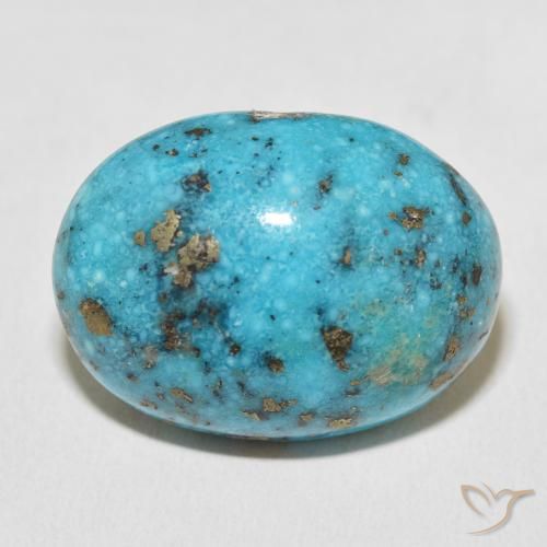 42.37ct Natürlicher grünlich-blau Türkis, Oval, Lichtundurchlässig