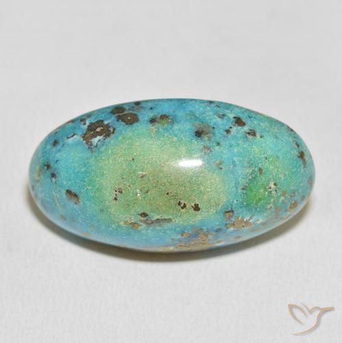 60.47ct Natürlicher Mittleres bläuliches Grün Türkis, Oval, Lichtundurchlässig