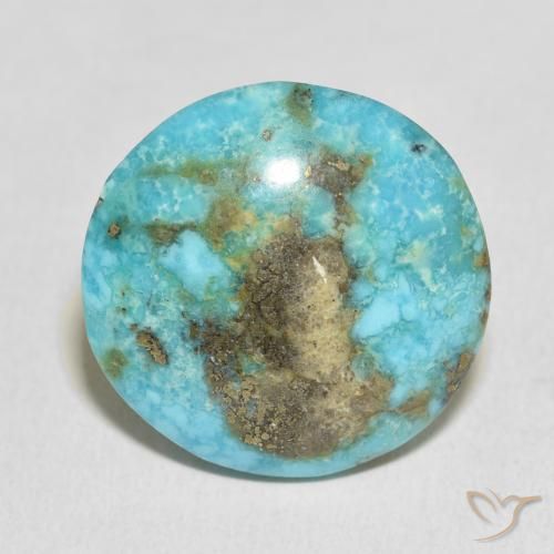 27.22ct Natürlicher Blau-grün Türkis, Runden, Lichtundurchlässig