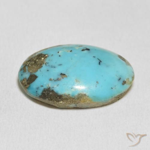 9,17 ctw natürlicher grünlich-blau Türkis, Oval, Lichtundurchlässig