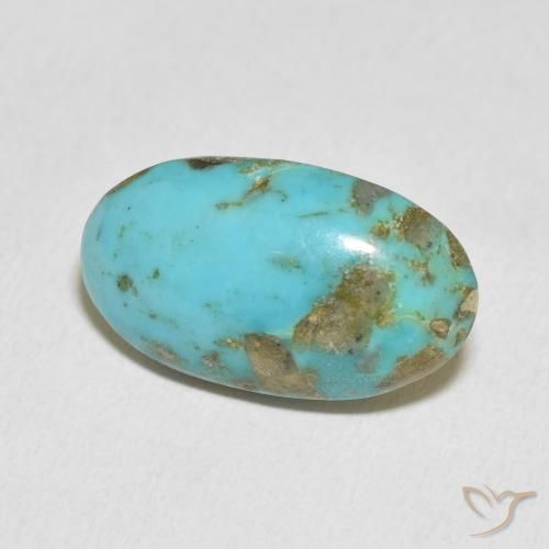 9,17 ctw natürlicher Mittelgrünes Blau Türkis, Oval, Lichtundurchlässig