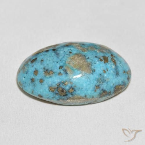 9,17 ctw natürlicher Mittelgrünes Blau Türkis, Oval, Lichtundurchlässig