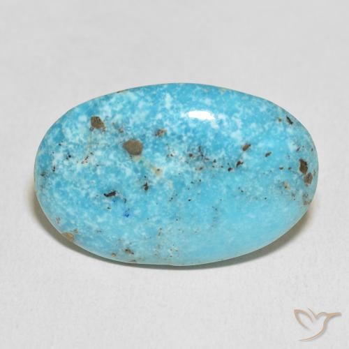 27.38ct Natürlicher grünlich-blau Türkis, Oval, Lichtundurchlässig