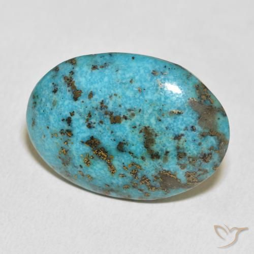 9,17 ctw natürlicher Blau-grün Türkis, Oval, Lichtundurchlässig
