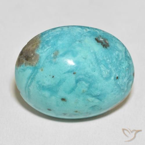 54.14ct Natürlicher Mittleres bläuliches Grün Türkis, Oval, Lichtundurchlässig
