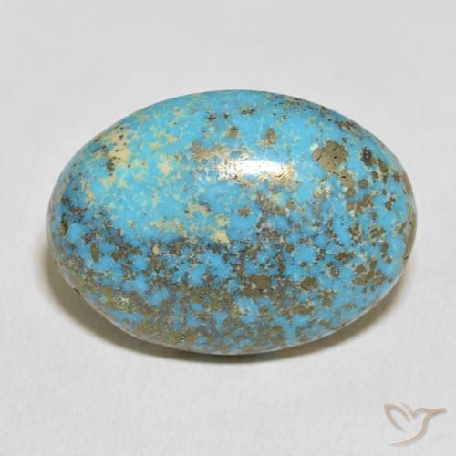 31.32ct Natürlicher grünlich-blau Türkis, Oval, Lichtundurchlässig