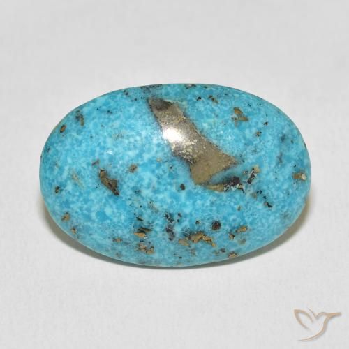 23.63ct Natürlicher grünlich-blau Türkis, Oval, Lichtundurchlässig