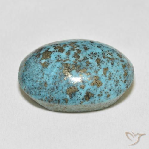 9,17 ctw natürlicher Mittelgrünes Blau Türkis, Oval, Lichtundurchlässig