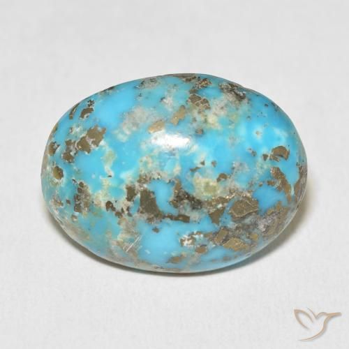 29.61ct Natürlicher grünlich-blau Türkis, Oval, Lichtundurchlässig