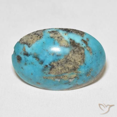 27.39ct Natürlicher grün-blau Türkis, Oval, Lichtundurchlässig
