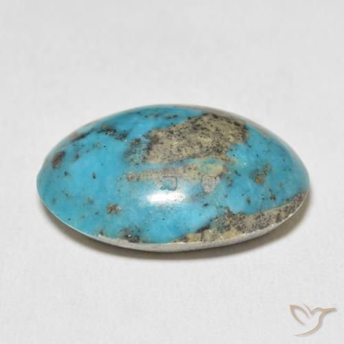 9,17 ctw natürlicher grün-blau Türkis, Oval, Lichtundurchlässig
