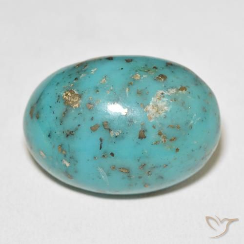 31.22ct Natürlicher Bläulich-grün Türkis, Oval, Lichtundurchlässig