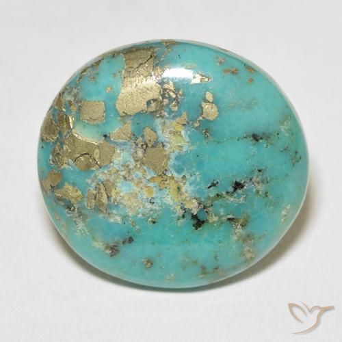 23.46ct Natürlicher grün-blau Türkis, Oval, Lichtundurchlässig