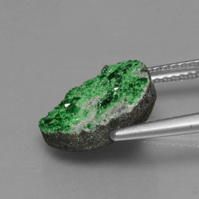 9,17 ctw natürlicher Deep Earthy Green Uwarowit-Granat-Druse, Fantasie, Lichtundurchlässig