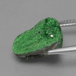 9,17 ctw natürlicher Deep Earthy Green Uwarowit-Granat-Druse, Fantasie, Lichtundurchlässig