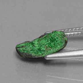 2,43 ctw natürlicher grüner Uwarovit-Druse, Fantasieschliff, Lichtundurchlässig