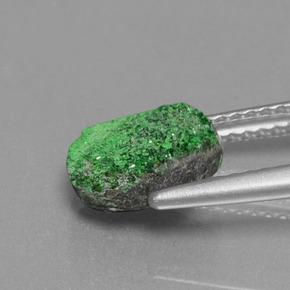 9,17 ctw natürlicher Grün Uwarowit-Granat-Druse, Ausgefallene Form, Lichtundurchlässig