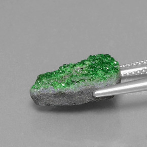 9,17 ctw natürlicher Grün Uwarowit-Granat-Druse, Ausgefallene Form, Lichtundurchlässig