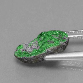 9,17 ctw natürlicher Grün Uwarowit-Granat-Druse, Ausgefallene Form, Lichtundurchlässig