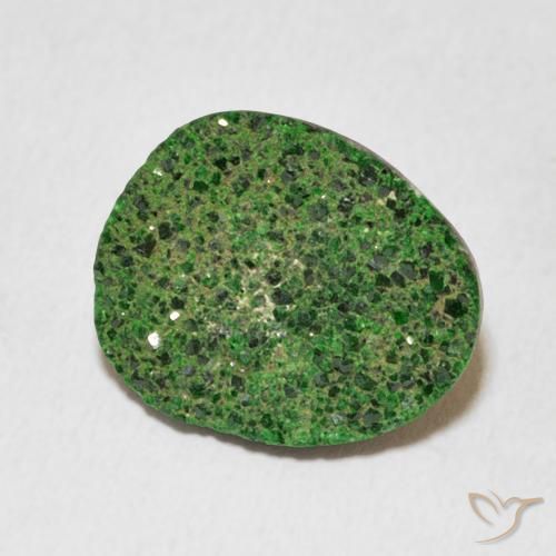 9,17 ctw natürlicher Deep Earthy Green Uwarowit-Granat-Druse, Fantasie, Lichtundurchlässig