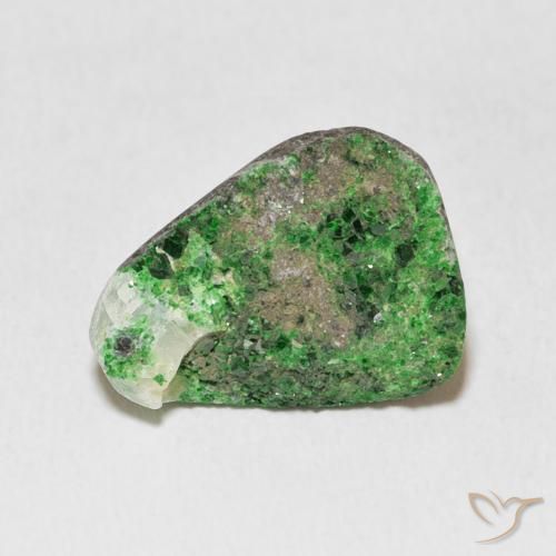 11.91ct Natürlicher Grün Uwarowit-Granat-Druse, Trillion, Lichtundurchlässig