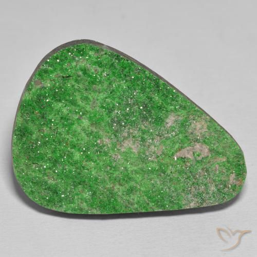 55.63ct Natürlicher limettengrün Uwarowit-Granat-Druse, Trillion, Lichtundurchlässig