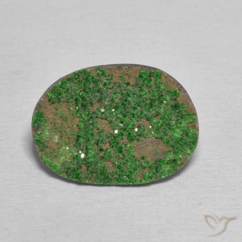 8.32ct Natürlicher tiefgrün Uwarowit-Granat-Druse, Fantasie, Lichtundurchlässig