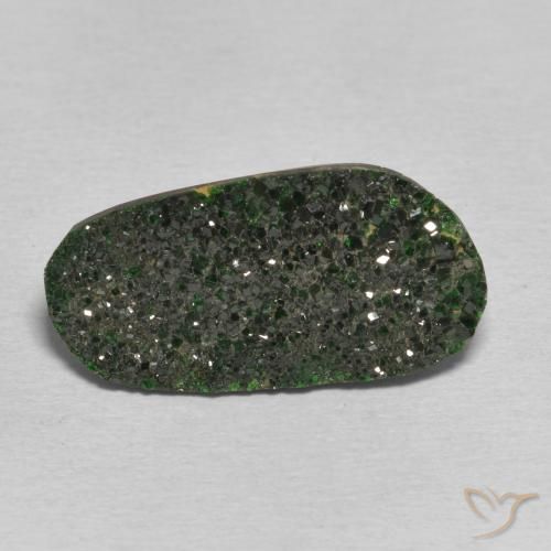 13.62ct Natürlicher bräunlich-grün Uwarowit-Granat-Druse, Fantasie, Lichtundurchlässig