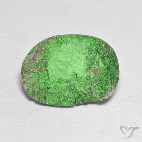 14.79ct Natürlicher Mittelgrün Uwarowit-Granat-Druse, Oval, Lichtundurchlässig