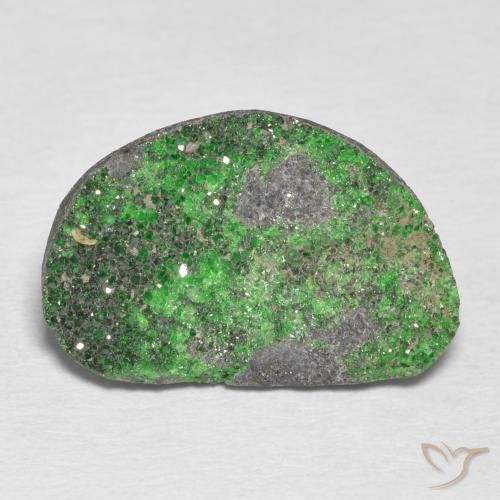 8.71ct Natürlicher limettengrün Uwarowit-Granat-Druse, Fantasie, Lichtundurchlässig
