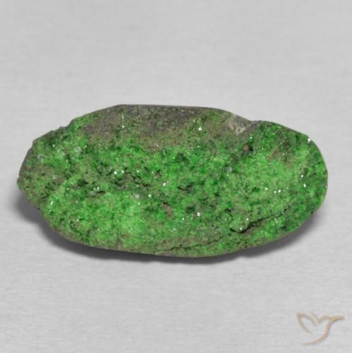 13.25ct Natürlicher dunkelgrün Uwarowit-Granat-Druse, Oval, Lichtundurchlässig