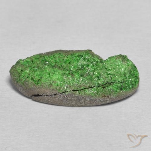 9,17 ctw natürlicher dunkelgrün Uwarowit-Granat-Druse, Oval, Lichtundurchlässig
