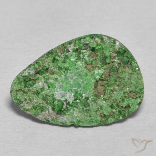 10.92ct Natürlicher tiefgrün Uwarowit-Granat-Druse, Fantasie, Lichtundurchlässig