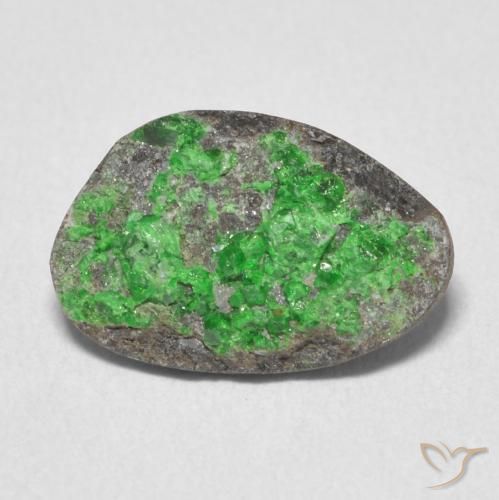 4.88ct Natürlicher limettengrün Uwarowit-Granat-Druse, Fantasie, Lichtundurchlässig