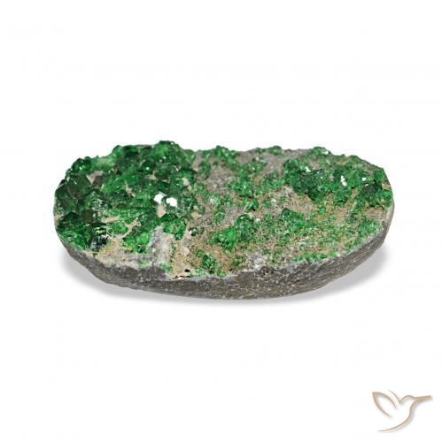 9,17 ctw natürlicher Deep Earthy Green Uwarowit-Granat-Druse, Oval, Lichtundurchlässig