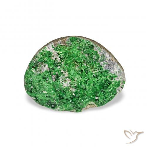 3.67ct dunkelgrün Uwarowit-Granat-Druse, Fantasie, Lichtundurchlässig